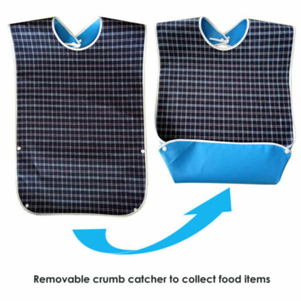 Pack von 2 Wasserdichten Erwachsenen Essenszeit Bib Kleidung Protector 