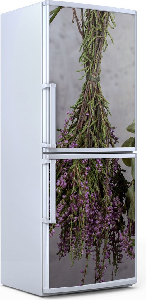 Kühlschrankdekoration 60x180 cm Aufkleber auf dem Kühlschrank - Hängende Kräuter Herbs