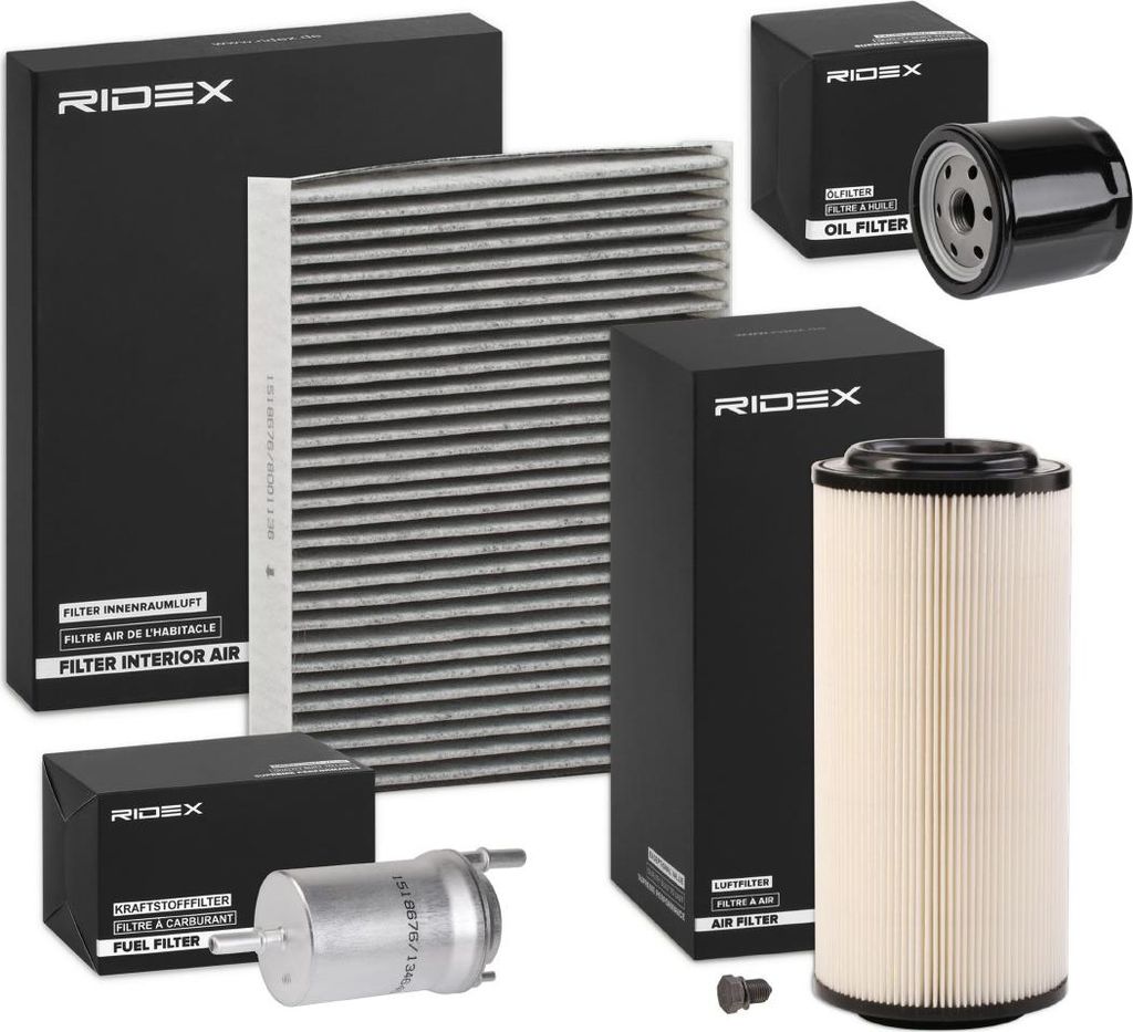 RIDEX Filterset Inspektionspaket Filtersatz für AUDI A2 (8Z0)