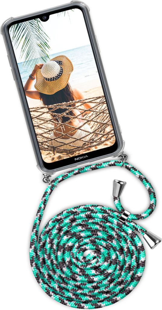 TWIST-Case + TWIST-Cord für Nokia 2.2, Farbe:Seashell (Silber)