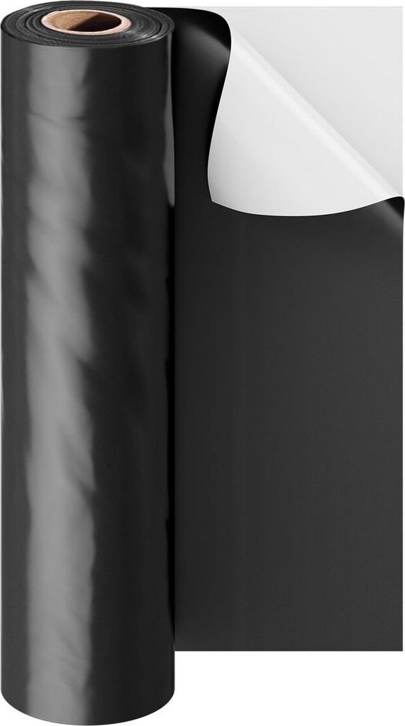 10-Millimeter-Kunststofffolienrolle, 10 x 100 Fuß, strapazierfähig, schwarz-weiß