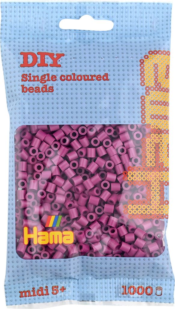Hama Bügelperlen midi pflaume im Beutel 1.000 Bügelperlen Produktbild 