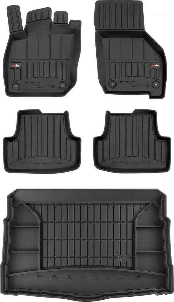 SET Tappetini Gomma 3D VW Golf 8 2019- | Protezione Interni Su Misura