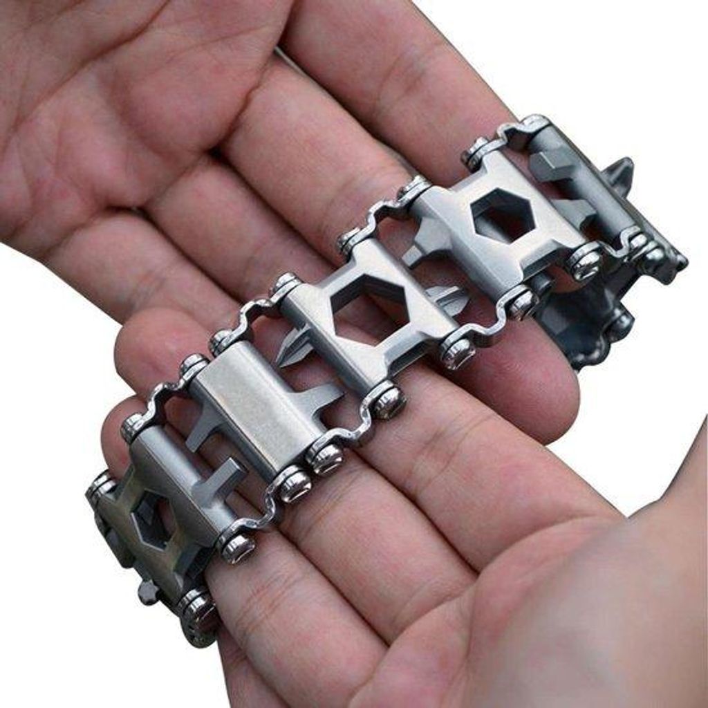 Robustes Allzweck-Outdoor-Armband mit 29 Funktionen - Überlebensgerät - multifunktionales Überlebens-Armband - Robustes 29-in-1-Stahl-Armband f...