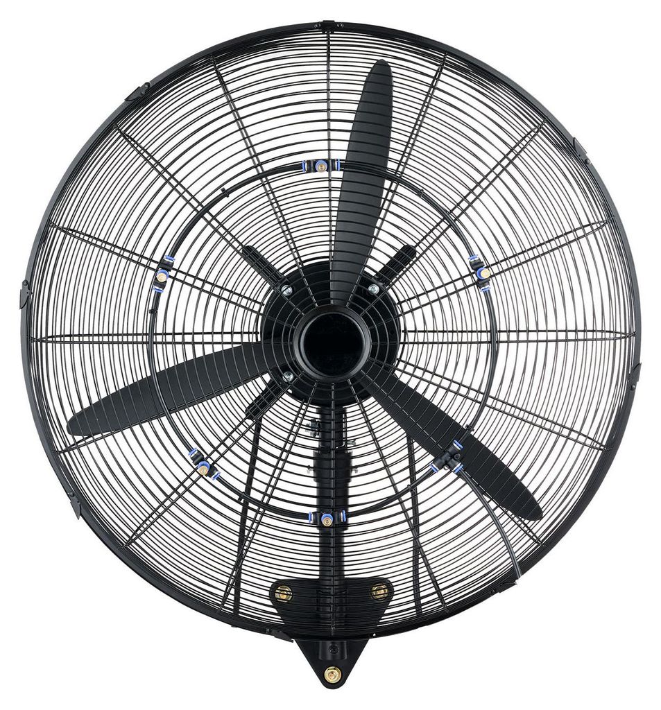 SucceBuy 110W Industrieller Wandventilator 67cm, 7m/s Oszillierender Lüfter mit 3 Nebelstufen & Einstellbarem Neigungswinkel, Gewerblicher Ventila...