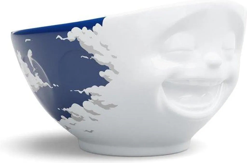Verre en porcelaine allemande 500 ml Hemels tricolore blanc bleu gris