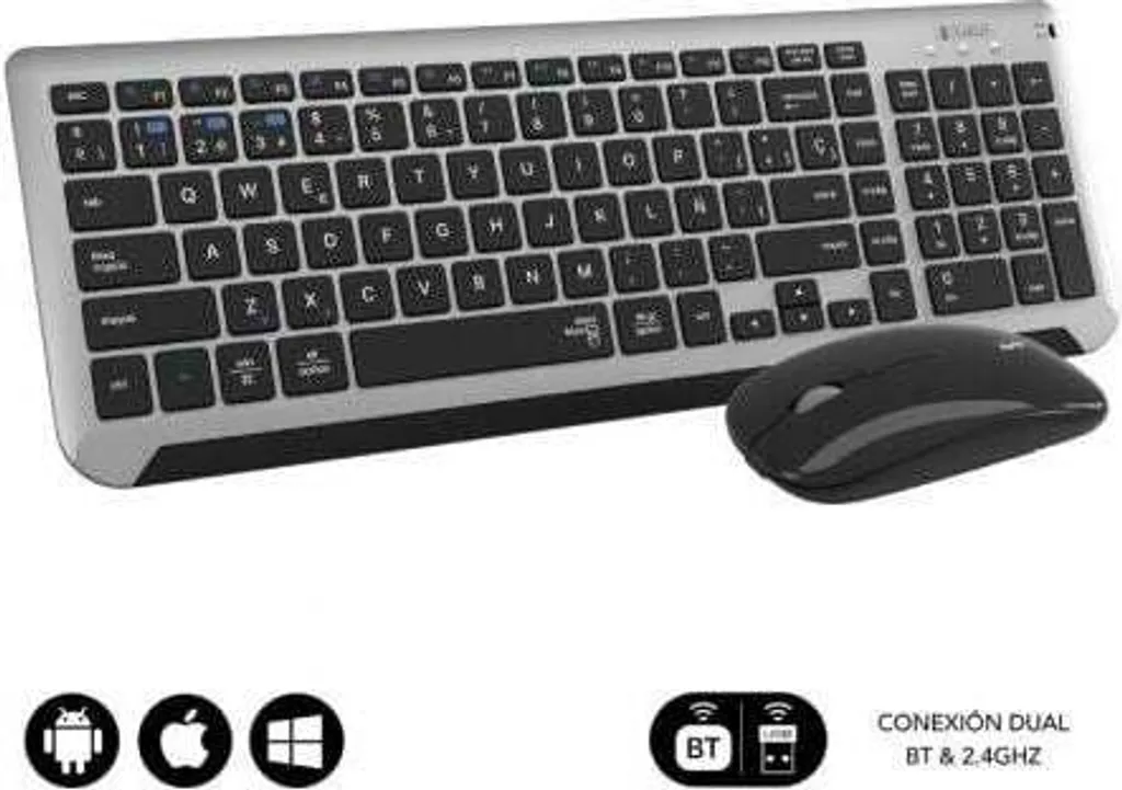 Combo Clavier et Souris Sans Fil pour Télétravail Subblim Prestige