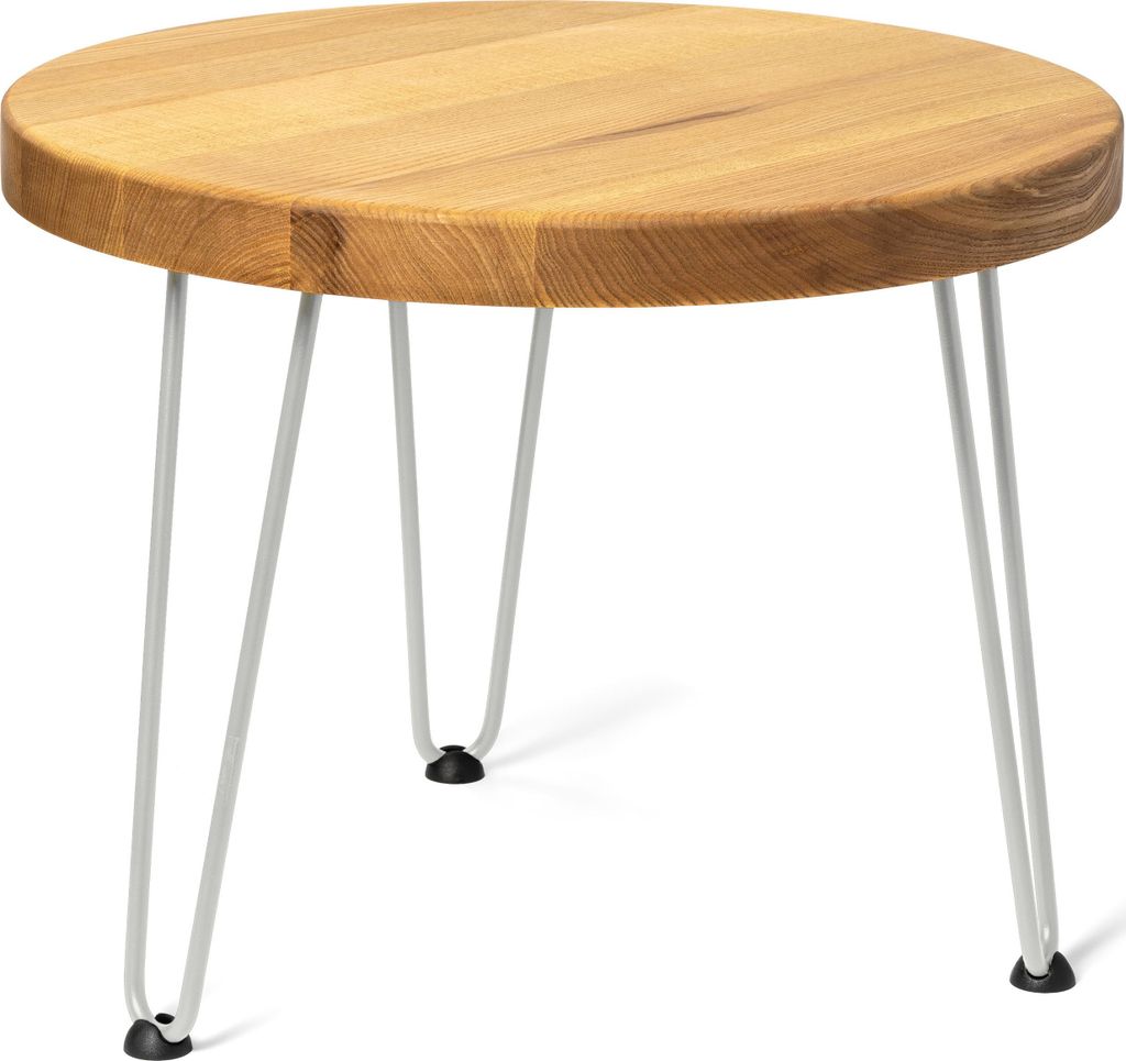 LAMO Manufaktur Couchtisch rund aus Holz 50 cm | Beistelltisch couch | Nachttisch Holz, Wohnzimmertisch klein, Kaffeetisch | Stärke: 40 mm, Farbe:...