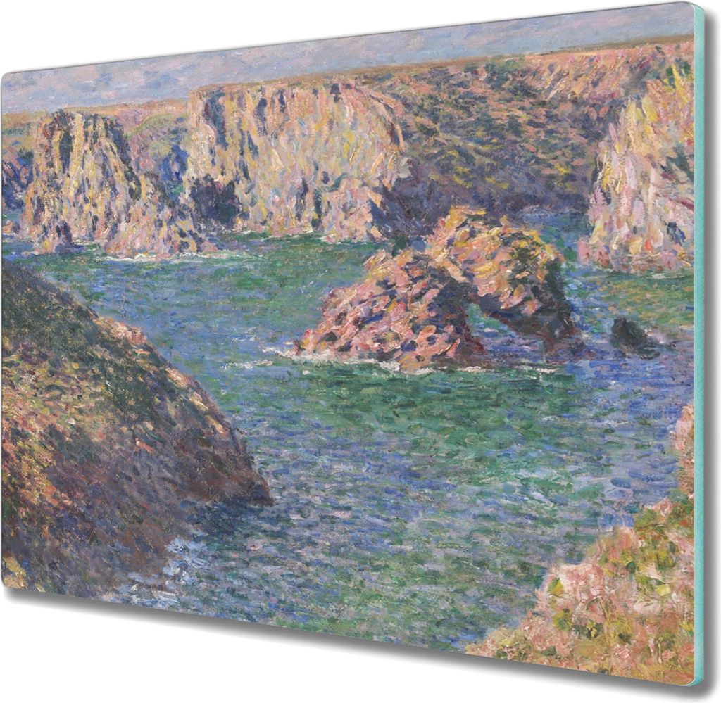 Coloray Küchenbrett Kochplattenabdeckung Hackbrett Schneidebrett Herdabdeckplatte 60x52 cm - Belle Harbor Donnant wie Monet