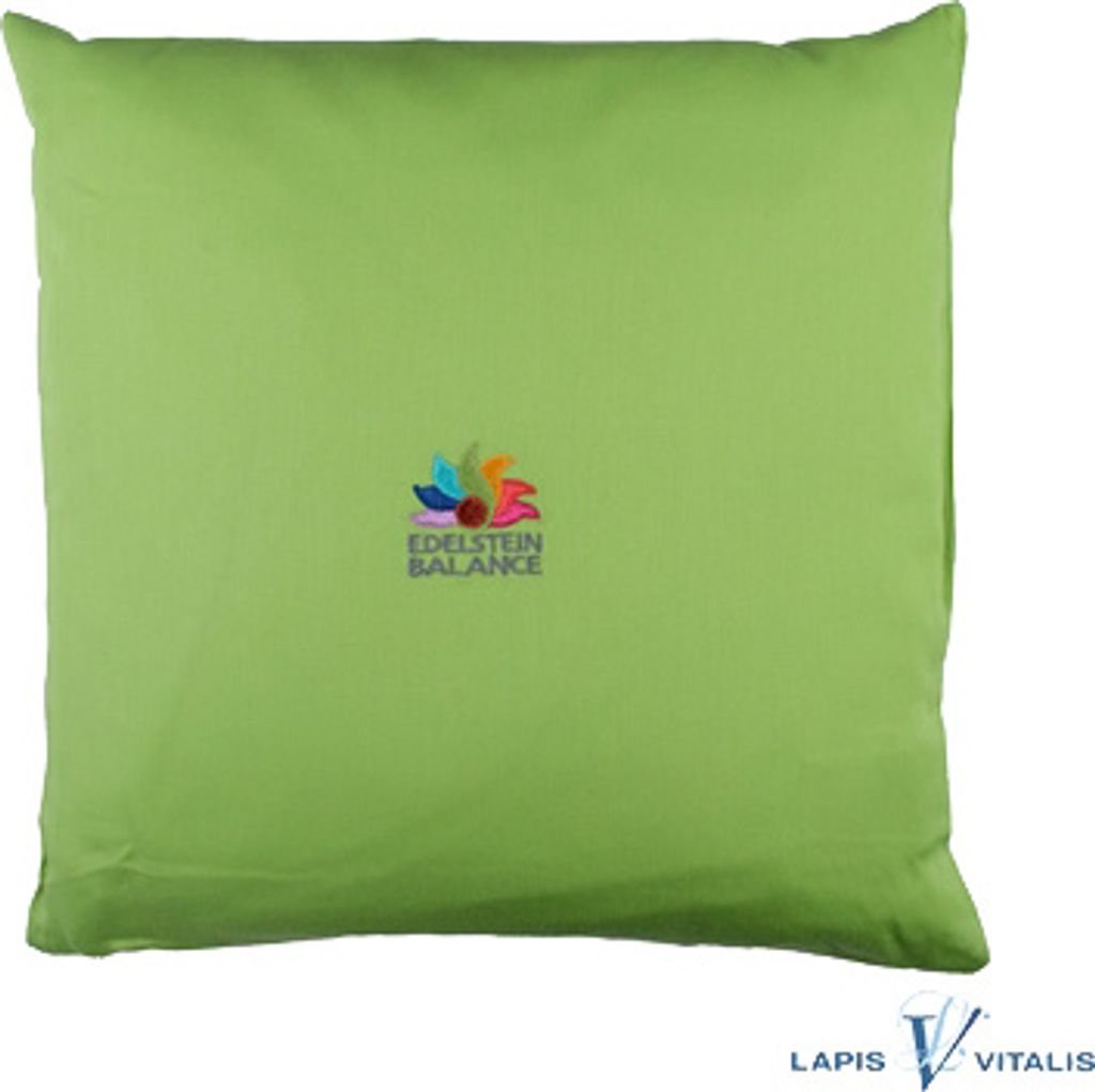 Edelstein Balance großes Kissen Set Schulstark Aventurin Magnesit 30x30cm