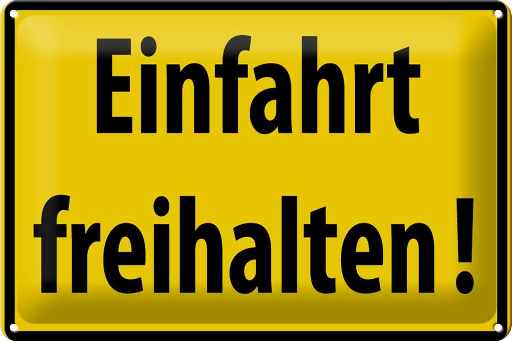 Blechschild Einfahrt freihalten, 30 x 20 cm, Blechschilder Produktbild 
