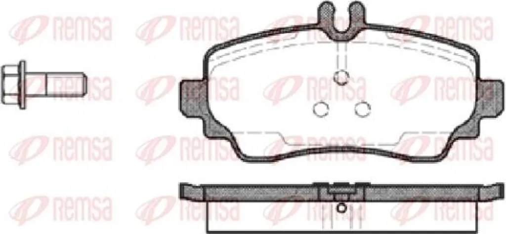 Plaquettes de frein silencieuses REMSA 0650.00 OE 1684200020 Classe A