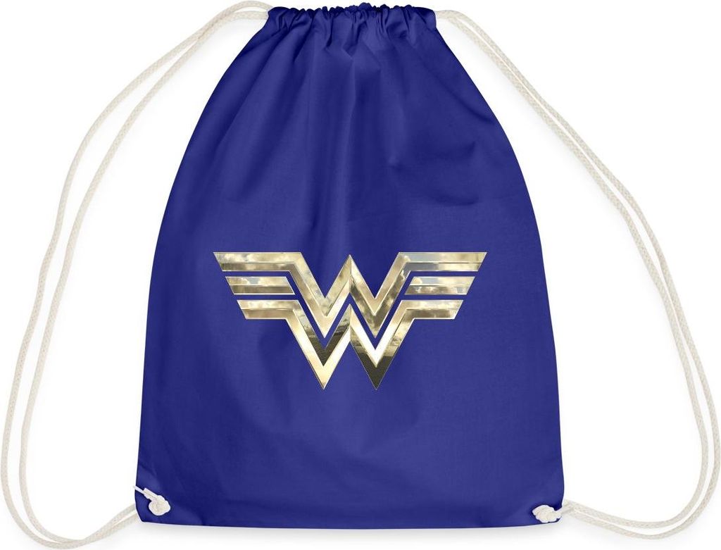 Spreadshirt Wonder Woman 1984 Logo Classic Gold Turnbeutel, One size, Königsblau