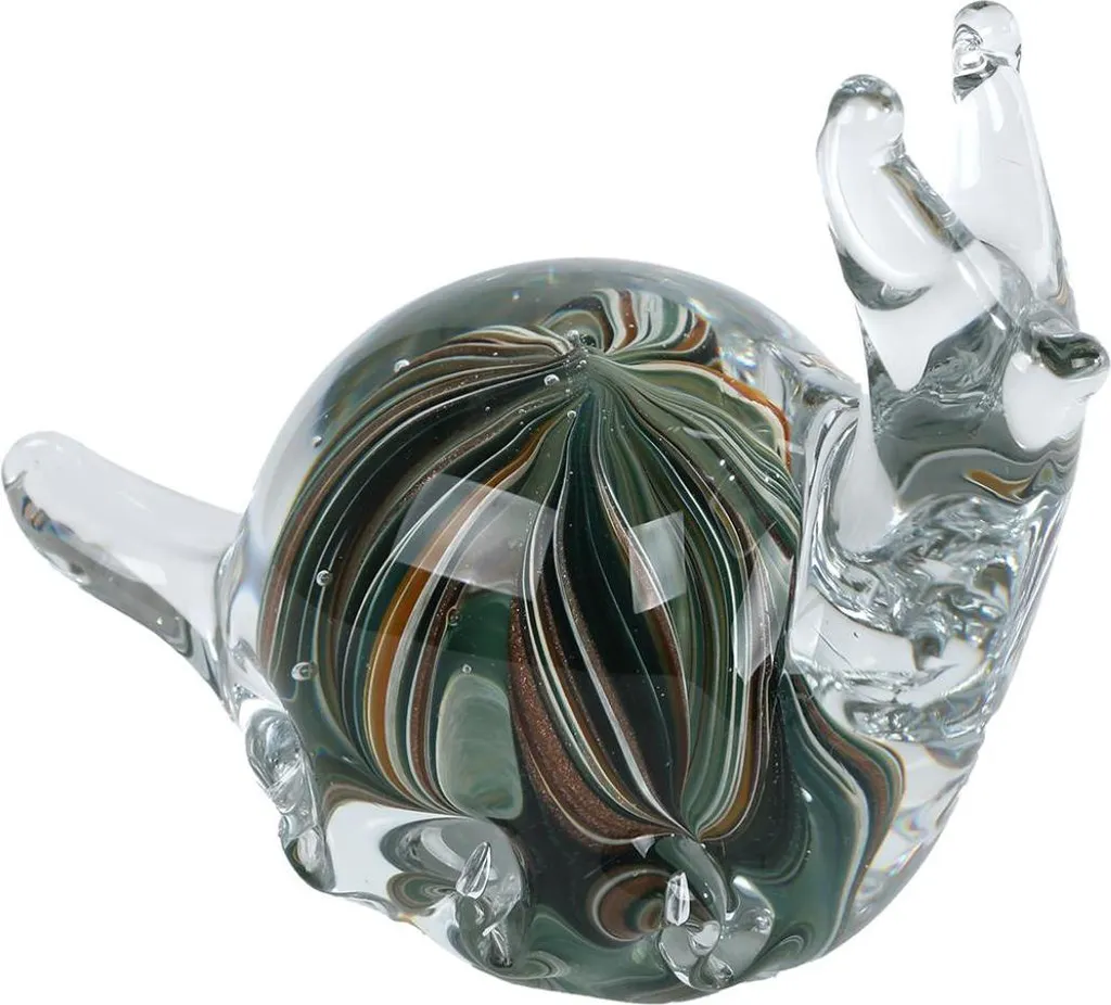 Petit Escargot Verre Multicolore : Déco Lumineuse pour Intérieur Sombre