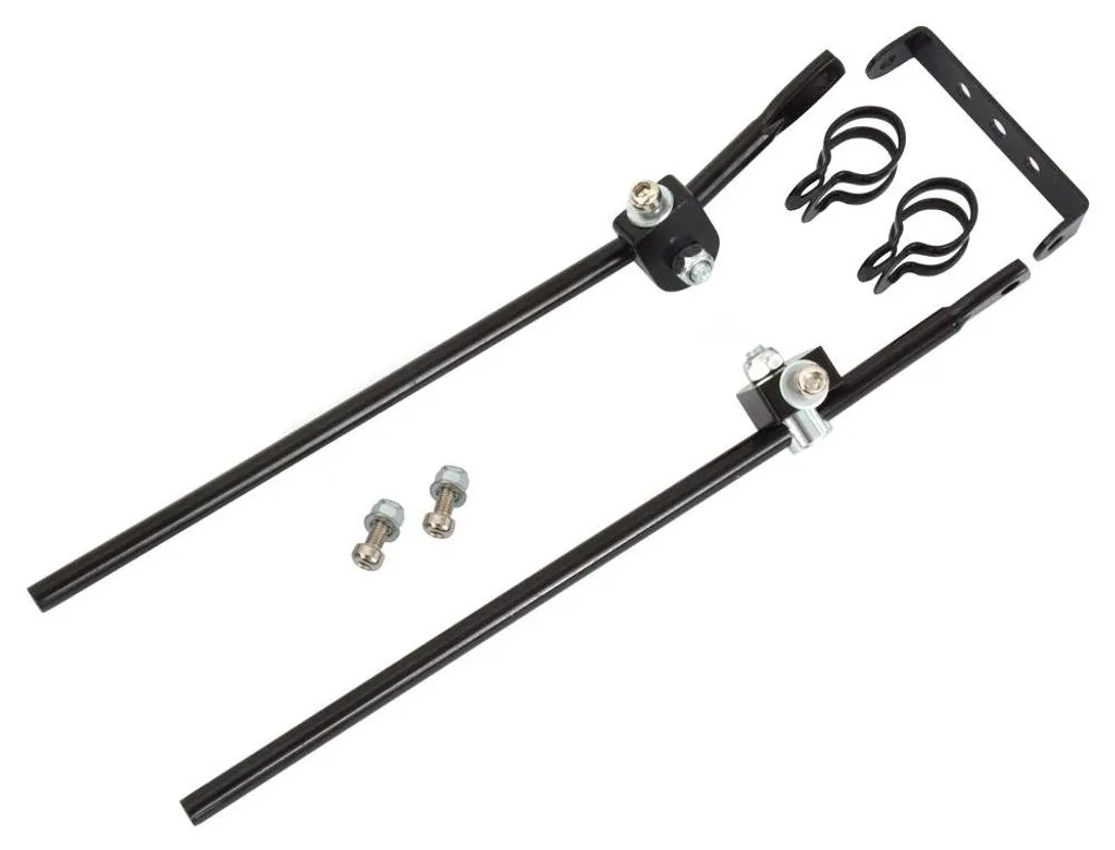 Jeu de barres MATRIX 265 mm noir en aluminium pour porte-bagages
