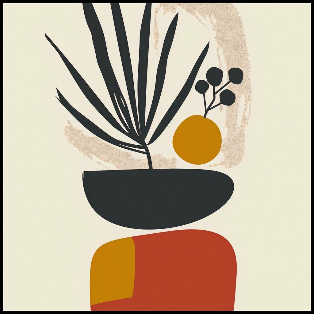 Plakat 100x100cm Botanischer Einblick