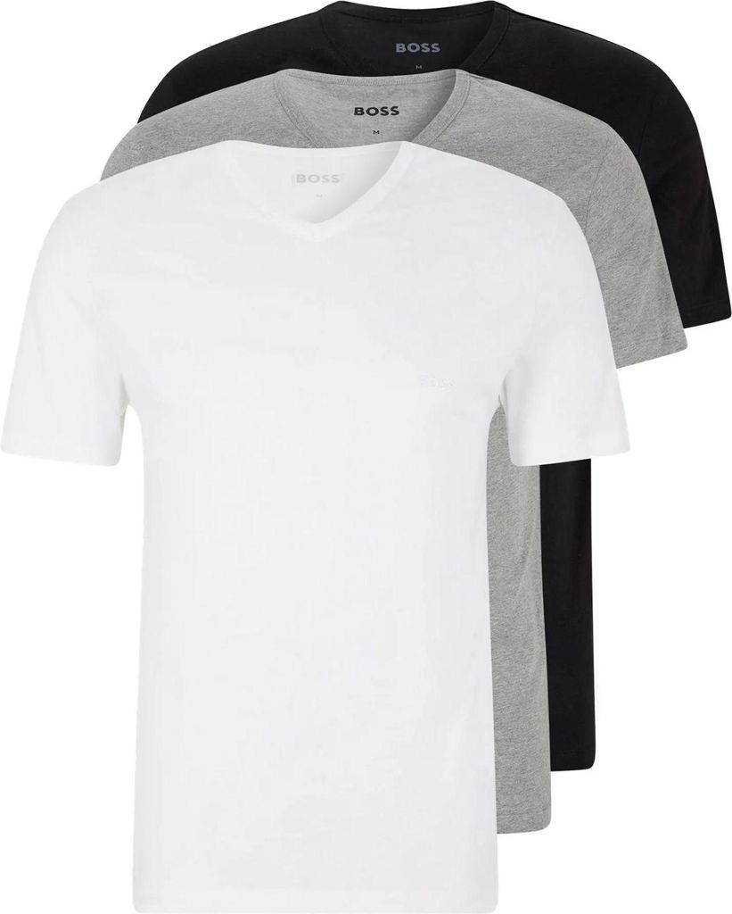 BOSS Herren T Shirts Classic V Ausschnitt kurzarm reine Produktbild 