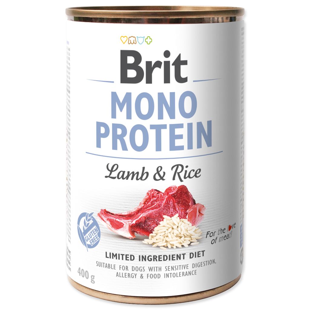 Cibo umido per cani BRIT MONO PROTEIN Agnello con riso 400g Immagine del prodotto 