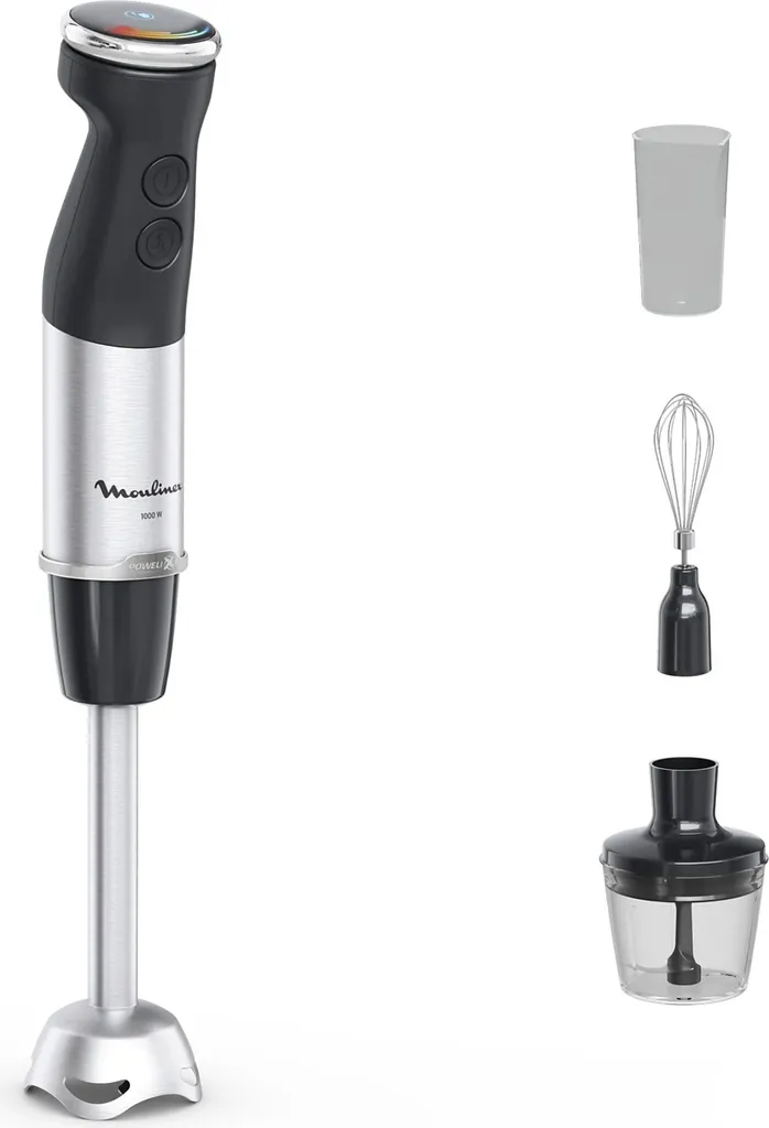 Mixeur plongeant Moulinex Quickchef 3 en 1 DD673810 Noir 800W Turbo