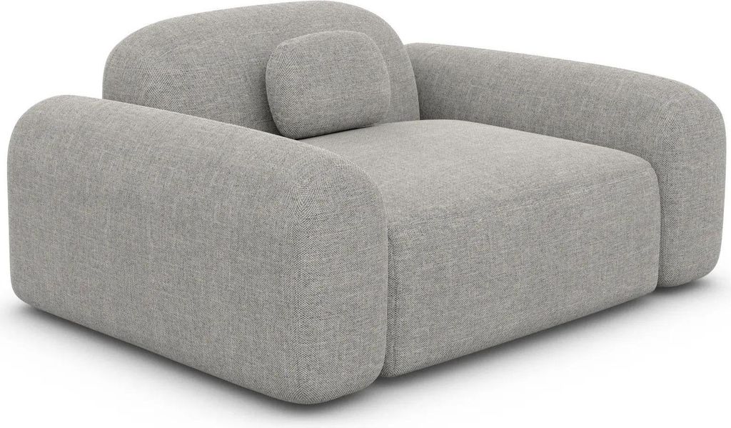 Strukturstoff Sessel Nuvia Hellgrau
