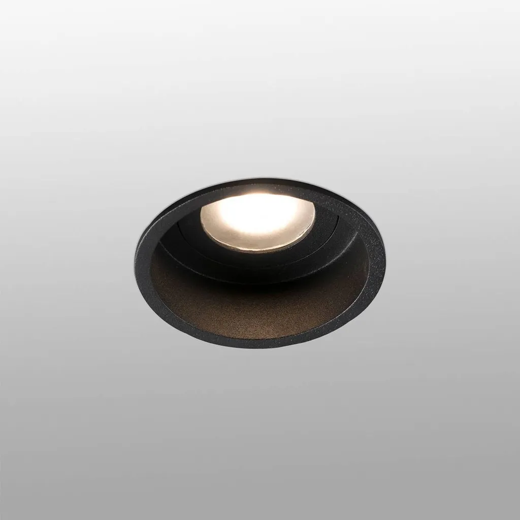 Faretto HYDE Round GU10 IP44 Nero - Illuminazione Incasso Professionale