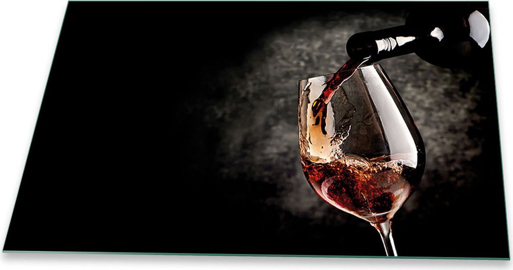 Herdabdeckplatte Abdeckung Glaskeramikfeld Abdeckplatte 1-Teilig 80x52 Wein Braun Glas