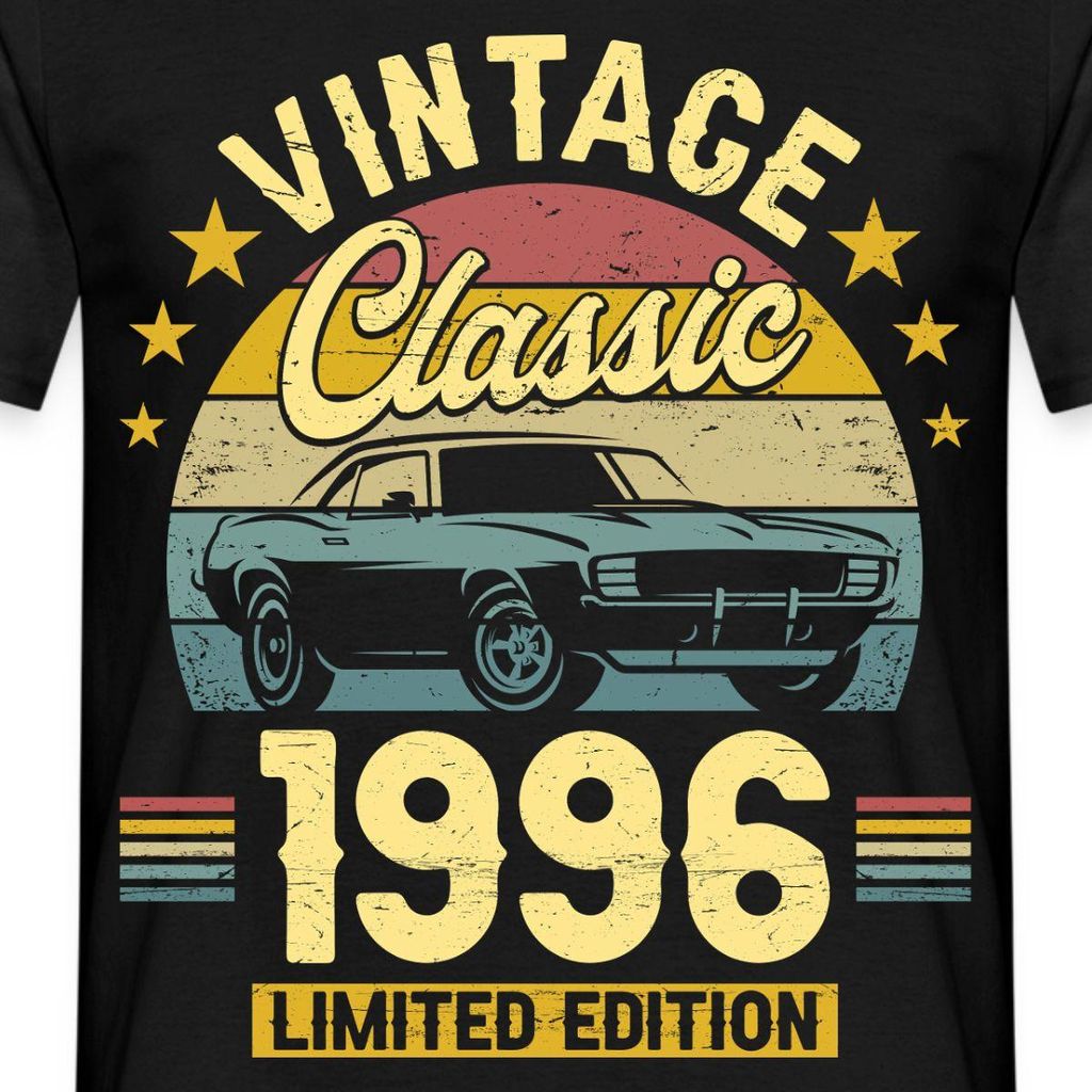Spreadshirt 30. Geburtstag | Vintage Auto Design Männer T-Shirt, S, Schwarz