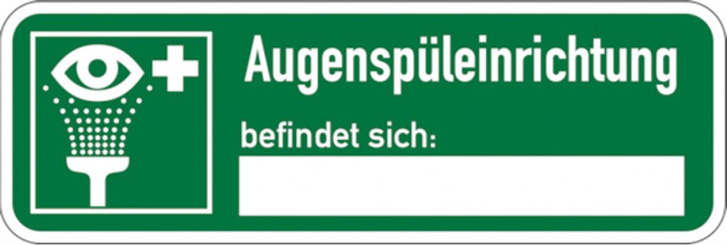 Dreifke Aufkleber Rettungszeichen, Augenspüleinrichtung befindet sich.. | 18...
