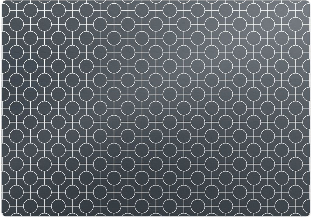 Geometrische Kreise – Bodenschutzmatte – Rutschfest – Schutzmatte für Büro – Vinylmatte – Stuhlunterlage –100 x 70 cm