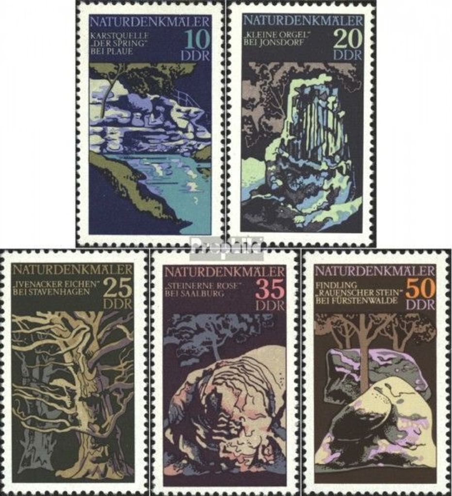 Briefmarken DDR 1977 Mi 2203-2207 (kompl.Ausgabe) gestempelt Naturdenkmäler
