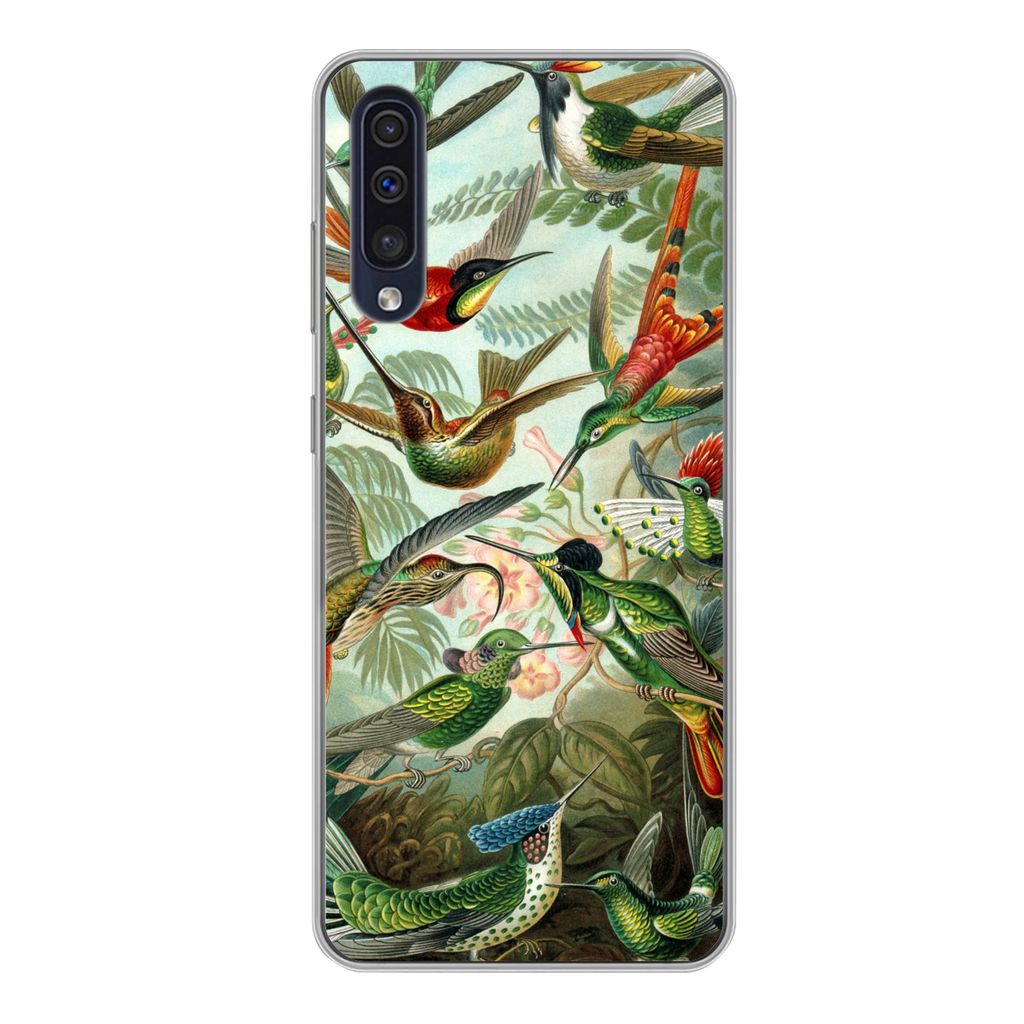 MuchoWow Handyhülle Schutzhülle Hülle für Samsung Galaxy A50 Trochilidae - Alte Meister - Kunst Silikon Softcase Handy Hülle - Mobiltelefonh...