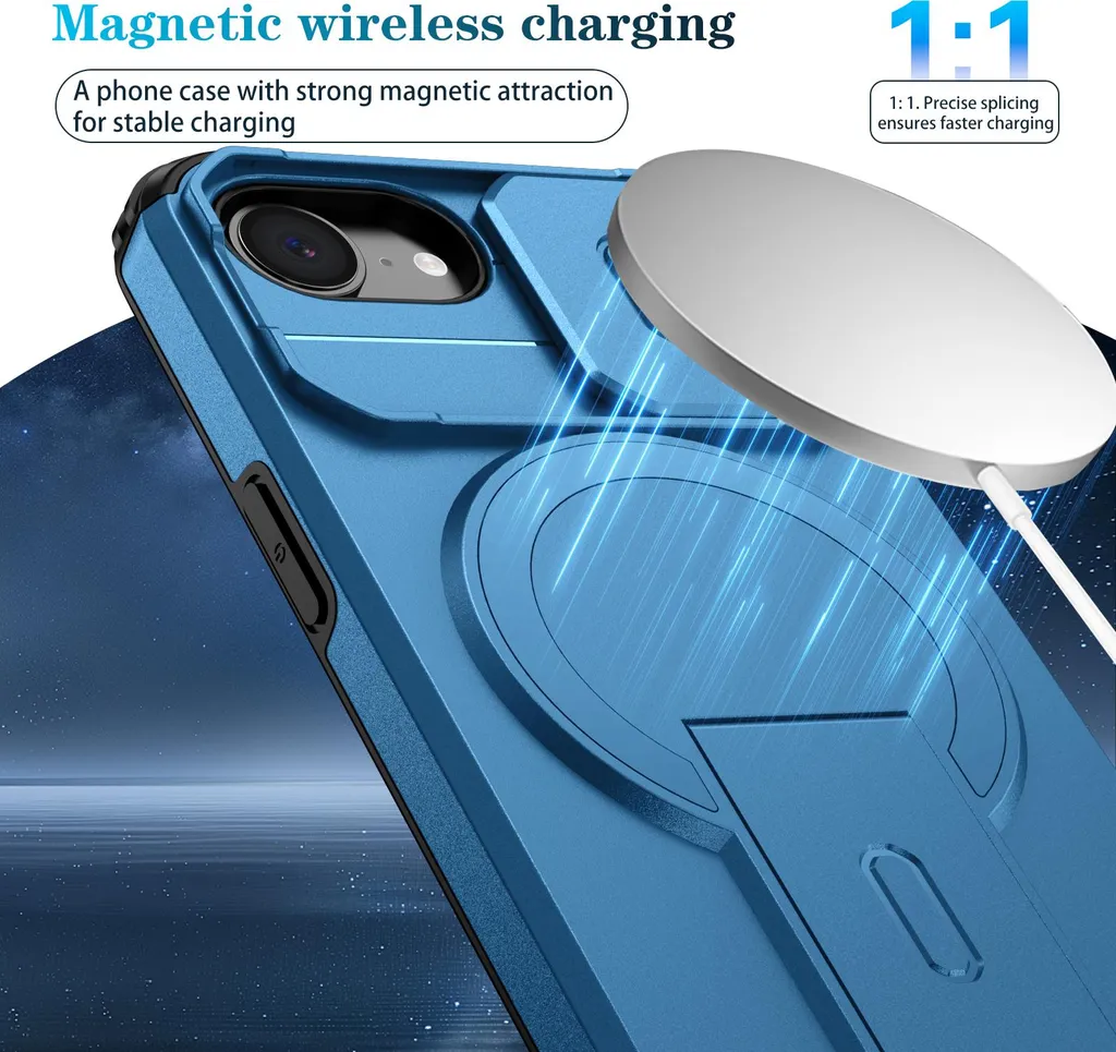 Custodia iPhone 16e Blu Anti-Urto: Protezione Bambini e Cadute - 6