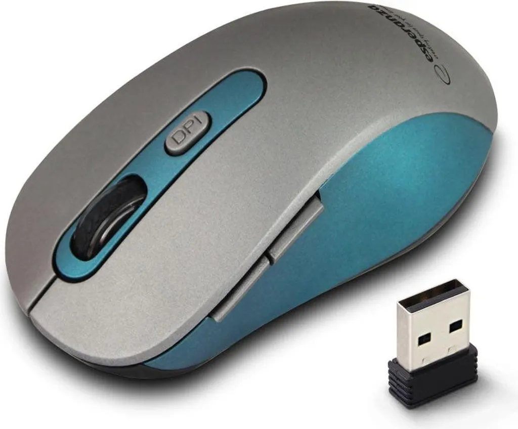 Mouse ottico wireless Esperanza 2.4Ghz 6D USB Adara blu