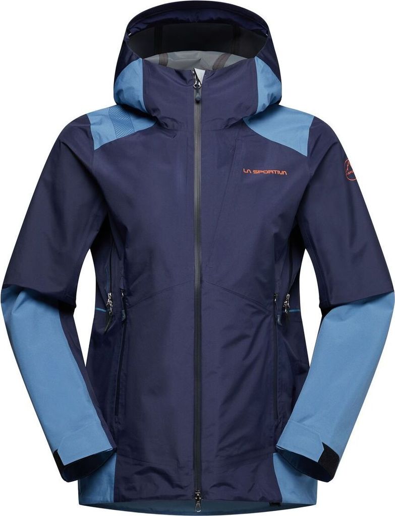 Hardshelljacke für Damen in Blau und Dunkelblau von La Sportiva; Modell Crossridge Evo Shell Jkt W.