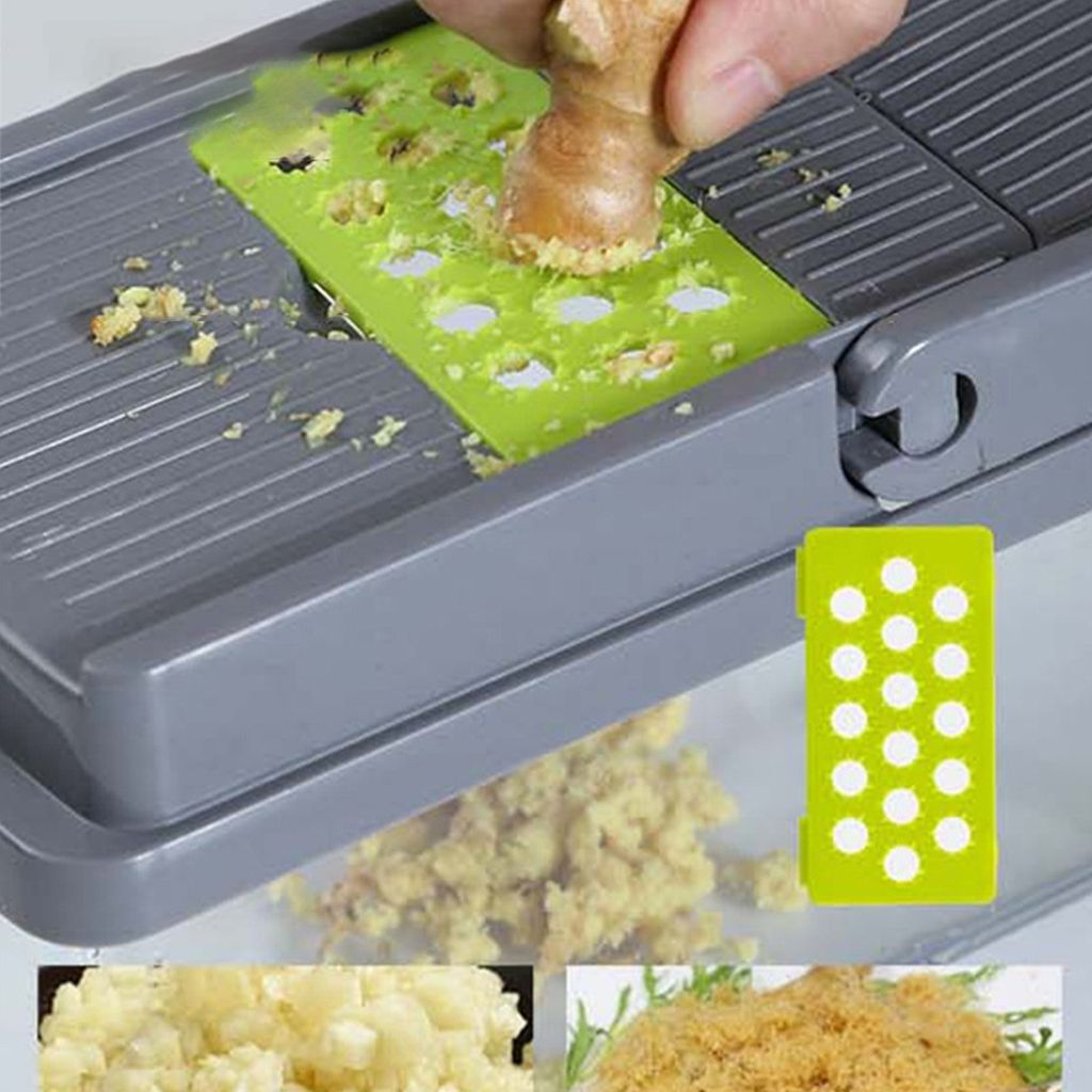 Gemüseschneider, 15-teiliges Set, Zerkleinerer, Raspel, Produktbild 7