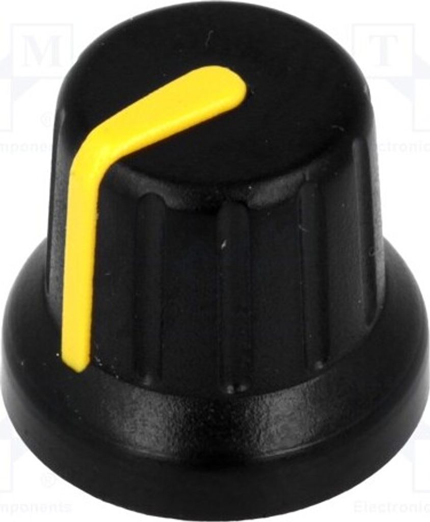 2x Drehknopf ØAchse: 6mm Mini,mit Anzeige Ø16x14mm schwarz GMN-4YL Drehknöpfe fü
