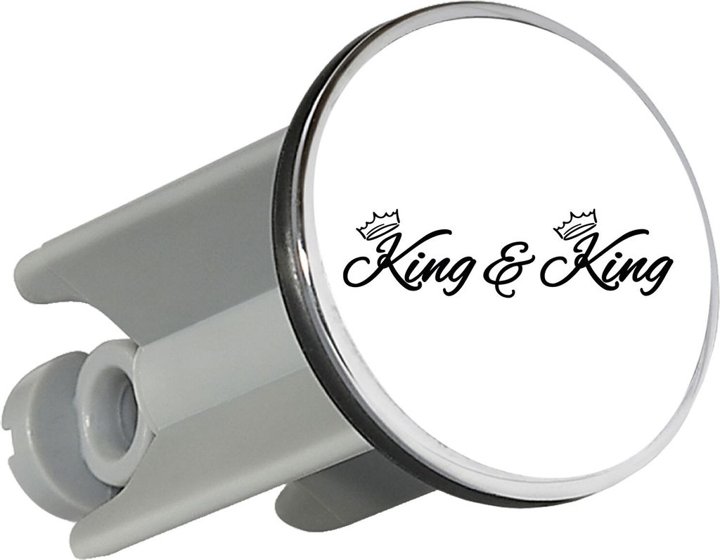 Huuraa Waschbeckenstöpsel King Paar Krone 4cm höhenverstellbar Abflussstopfen Geschenkidee