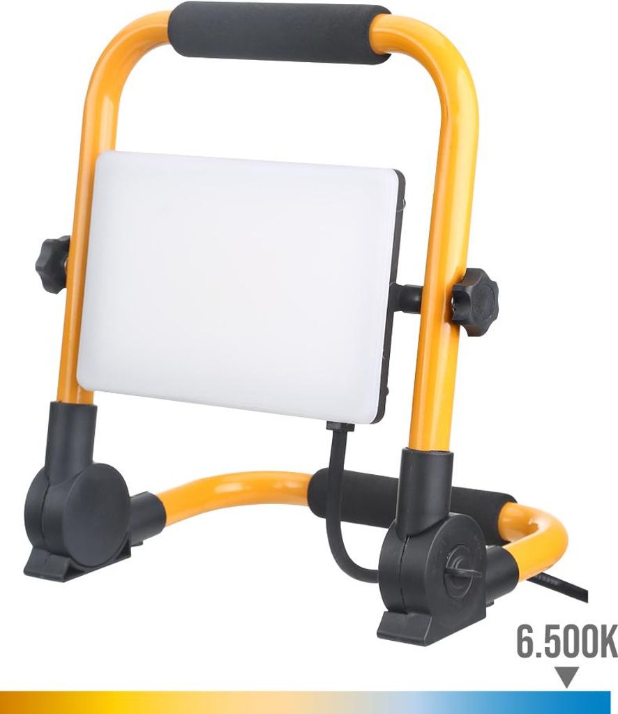 LED-Projektor mit Halterung 50 W 5.400 lm 6.000 K Kaltweiß, 260,1 x 175,3 x 283,8 mm