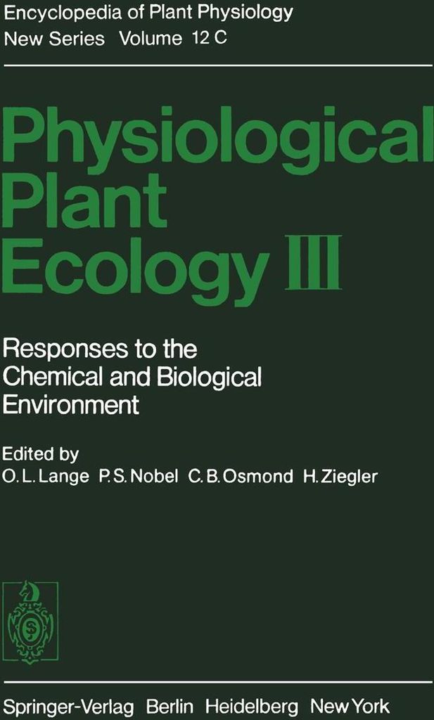Physiological Plant Ecology III