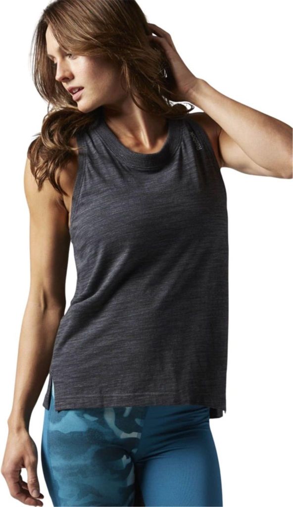 Reebok Elements Marble, Tank Top, Erwachsener, Weiblich, Schwarz, Einfarbig, XS