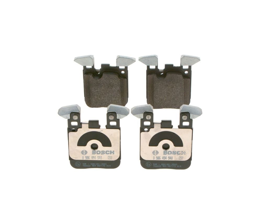 BOSCH 0 986 494 948 Bremsbelagsatz, Scheibenbremse OE 34116859282 kompatibel mit 1er F20, 1er F21, 2er F23, 2er F22, 3er F30, 3er F34, 3er F31, 4er...
