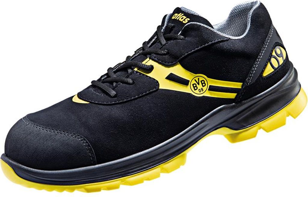 Atlas Sicherheitshalbschuh Malocher 09 S3 ESD SRC DGUV W10 Gr. 42 schwarz/neon-gelb