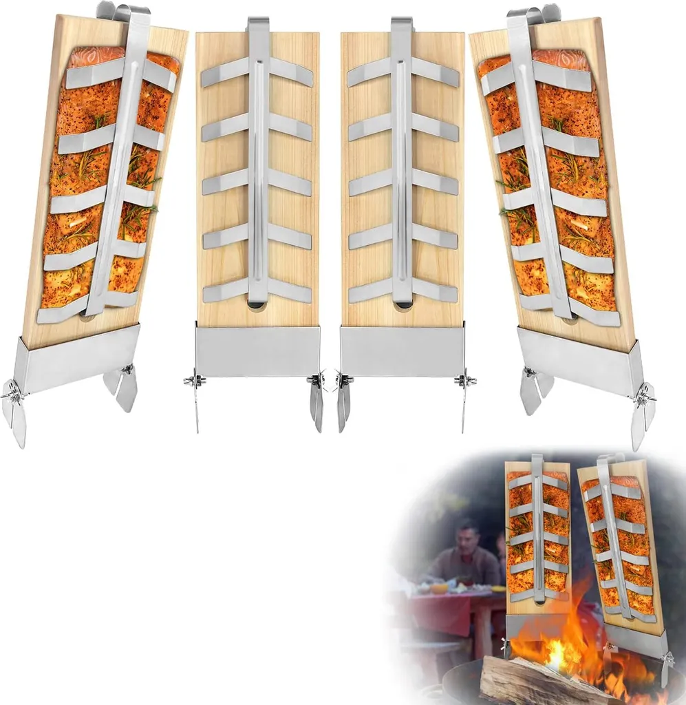Fumoir à Saumon Stable en Acier Inox pour Brasero : Évitez le Poisson Brûlé