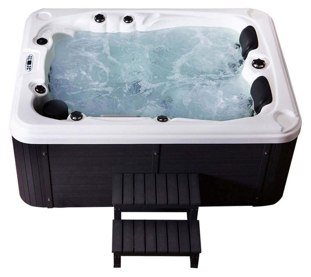 HOME DELUXE - Outdoor Whirlpool BEACH plus Treppe und Produktbild 