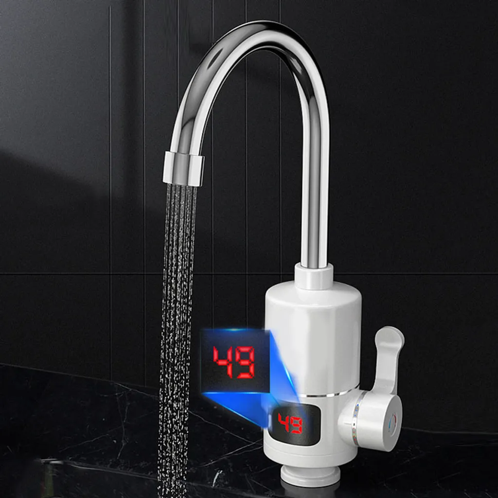 Rubinetto Elettrico Istantaneo 3000W - Acqua Calda in 3 Secondi LED 360°