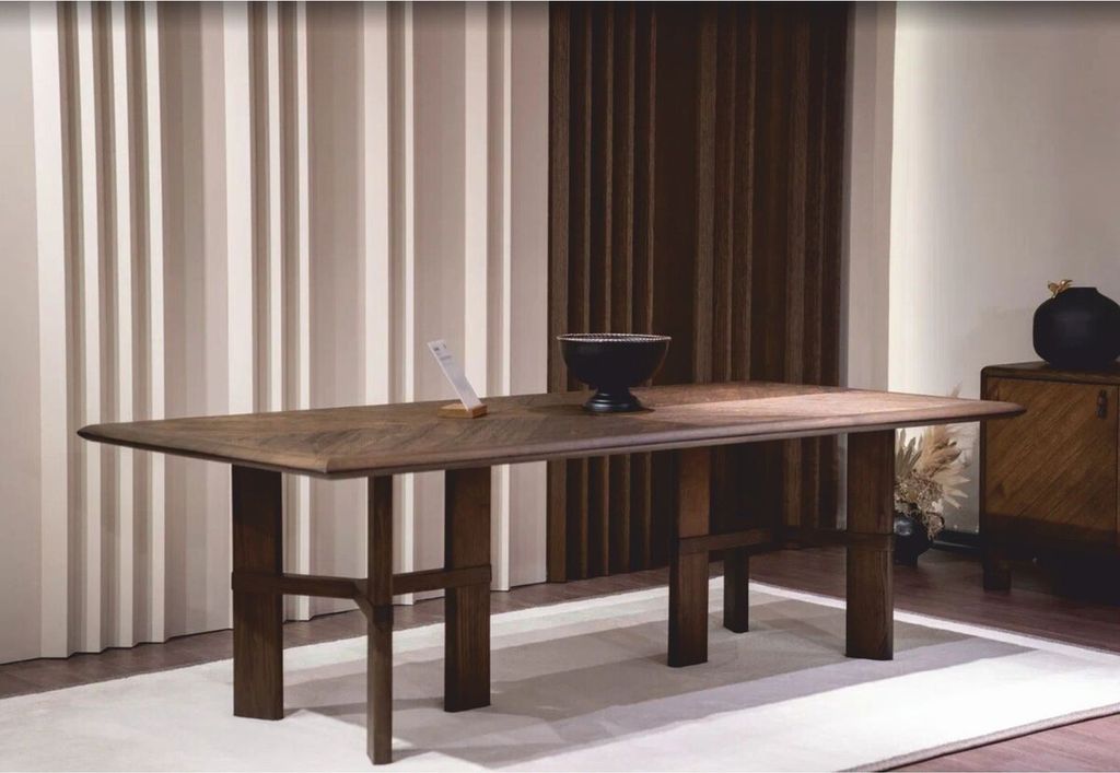 Casa Padrino Luxus Massivholz Esstisch Braun 200 cm - Esszimmer Möbel