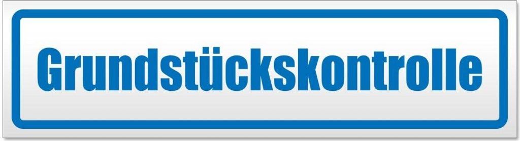 Kiwistar - Autoaufkleber - Blau - 20 x 5,3 cm - Grundstückskontrolle - Hinweis Aufkleber Sticker für Auto, Kfz, Fahrrad, PKW, LKW