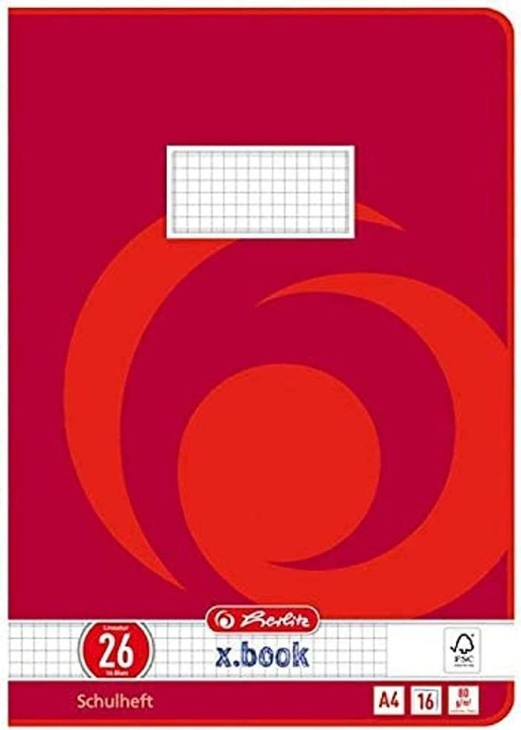Quaderno Herlitz x.book DIN A4 righello 26, 16 fogli a Immagine del prodotto 