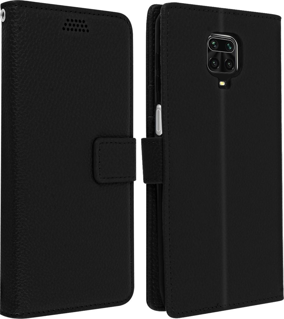 Avizar, Xiaomi Redmi Note 9S / 9 Pro / 9 Pro Max Hülle mit Kartenfächern, Schwarz