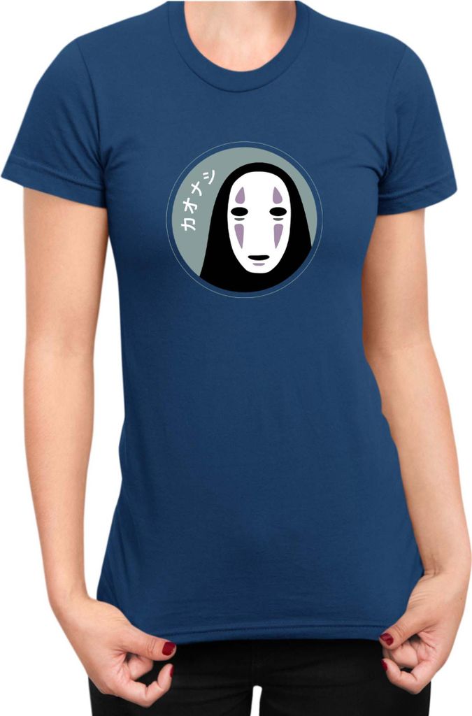 Damen T-Shirt Japan Manga Anime Comics Animation Spirited Away, Lady L / Dunkelblau